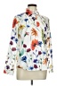 Unbranded 100% Polyester Floral Ivory Long Sleeve Blouse Size M - photo 1