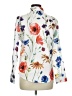 Unbranded 100% Polyester Floral Ivory Long Sleeve Blouse Size M - photo 2
