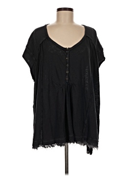 Free People Short Sleeve Henley