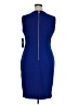 Andrew Marc Solid Blue Cocktail Dress Size 16 - photo 2