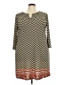 Tacera Chevron-herringbone Brown Casual Dress Size 3X - photo 1