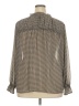 Violeta by Mango Houndstooth Brown Long Sleeve Blouse Size 22 - photo 2