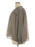 Violeta by Mango Houndstooth Brown Long Sleeve Blouse Size 22 - photo 5