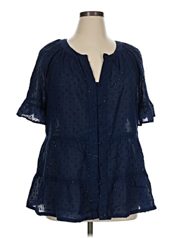 Crown & Ivy Short Sleeve Blouse (view 1)