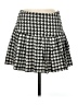 Shein 100% Polyester Houndstooth Gray Casual Skirt Size 6 - photo 1
