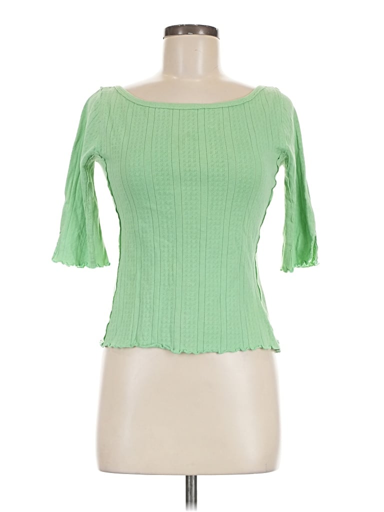 Pre-owned We The Free 3/4 Sleeve T-shirt In Green