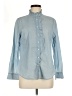 Gap 100% Cotton Blue Long Sleeve Button-Down Shirt Size Med Petite - photo 1