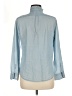 Gap 100% Cotton Blue Long Sleeve Button-Down Shirt Size Med Petite - photo 2