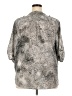 Apt. 9 100% Polyester Metallic Silver 3/4 Sleeve Blouse Size 3X - photo 2