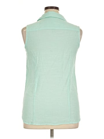 Notations Sleeveless Button-Down Shirt (view 2)