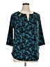 The Limited Teal 3/4 Sleeve Blouse Size XL - photo 1