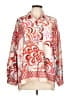 Zara 100% Polyester Paisley Orange Long Sleeve Blouse Size L - photo 1