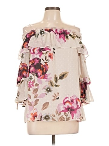 White House Black Market 3/4 Sleeve Blouse (view 1)