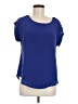 Daniel Rainn 100% Silk Blue Short Sleeve Silk Top Size M - photo 1