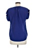 Daniel Rainn 100% Silk Blue Short Sleeve Silk Top Size M - photo 2