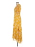 Lush 100% Polyester Floral Yellow Casual Dress Size S - photo 5