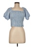 Very J Blue Short Sleeve Top Size M - photo 1