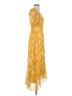 Lush 100% Polyester Floral Yellow Casual Dress Size S - photo 4