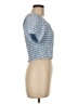 Very J Blue Short Sleeve Top Size M - photo 4