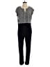 Dorothy Perkins Chevron-herringbone Black Jumpsuit Size UK 16 / US 12 - photo 1