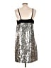 Open Edit 100% Polyester Metallic Silver Cocktail Dress Size L - photo 2