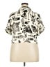 Hot Topic 100% Rayon Print Ivory Short Sleeve Blouse Size XXL - photo 2