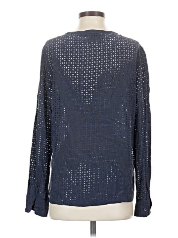 Equipment Long Sleeve Silk Top (view 2)