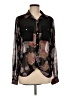 Minkpink Floral Black Long Sleeve Blouse Size M - photo 1