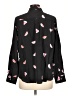 Rails 100% Silk Hearts Black Long Sleeve Silk Top Size L - photo 2