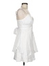 Crystal Doll 100% Polyester White Cocktail Dress Size M - photo 4