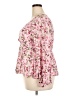 No Boundaries 100% Recycled Polyester Floral Pink Long Sleeve Blouse Size 3X - photo 5