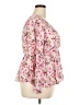 No Boundaries 100% Recycled Polyester Floral Pink Long Sleeve Blouse Size 3X - photo 4