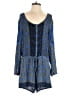 Free People 100% Rayon Paisley Blue Romper Size S - photo 1
