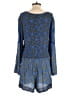 Free People 100% Rayon Paisley Blue Romper Size S - photo 2