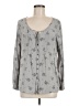Torrid 100% Rayon Gray Long Sleeve Blouse Size Med Plus (00) - photo 1