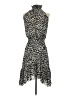 A.L.C. 100% Silk Animal Print Black Cocktail Dress Size 4 - photo 2