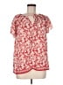 Max Studio 100% Polyester Red Short Sleeve Blouse Size M - photo 1
