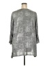 Ruby Rd. Metallic Silver 3/4 Sleeve Top Size 2X - photo 2