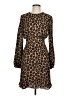 Tory Burch 100% Polyester Animal Print Brown Casual Dress Size 8 - photo 1