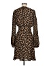 Tory Burch 100% Polyester Animal Print Brown Casual Dress Size 8 - photo 2