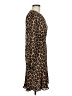 Tory Burch 100% Polyester Animal Print Brown Casual Dress Size 8 - photo 4