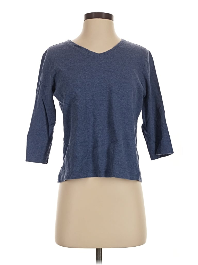 Pre-owned L.l.bean 3/4 Sleeve T-shirt In Blue