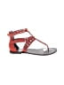 Halogen 100% Leather Red Sandals Size 9 1/2 - photo 1