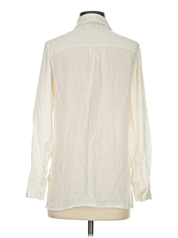 Vince. Long Sleeve Silk Top (view 2)