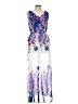 Pink Owl 100% Polyester Print Blue Cocktail Dress Size L - photo 1