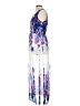 Pink Owl 100% Polyester Print Blue Cocktail Dress Size L - photo 5