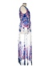Pink Owl 100% Polyester Print Blue Cocktail Dress Size L - photo 4
