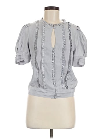 Alberta Ferretti Short Sleeve Silk Top (view 1)