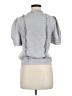 Alberta Ferretti 100% Silk Gray Short Sleeve Silk Top Size 6 - photo 2