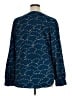 Ann Taylor 100% Polyester Stars Blue Long Sleeve Blouse Size XL - photo 2